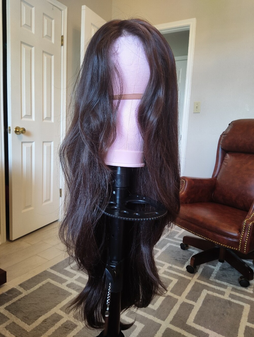 Model Model Alina Hd Lace Extra Long Layered Synthetic Glueless Brown #4 Wig